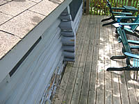 Water splashing off decks will rot your logs, especially the bottom logs